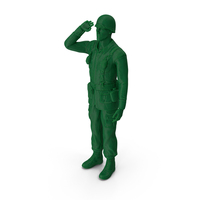 Green Toy Soldier Salutes PNG & PSD Images
