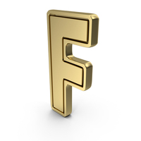 Gold Letter F PNG & PSD Images