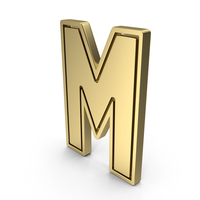 Gold Letter M PNG & PSD Images