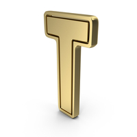 Gold Letter T PNG & PSD Images