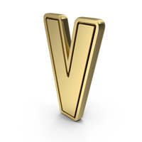 Gold Letter V PNG & PSD Images