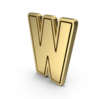 Gold Letter W PNG & PSD Images