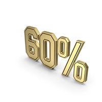 Gold 60% Symbol PNG & PSD Images