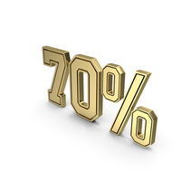 Gold 70% Symbol PNG & PSD Images