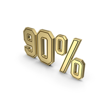 Gold 90% Symbol PNG & PSD Images