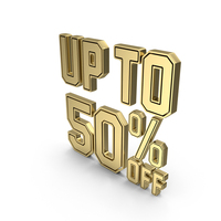 Gold Up To 55% Off Symbol PNG & PSD Images