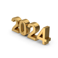 Gold 2024 Sign PNG & PSD Images
