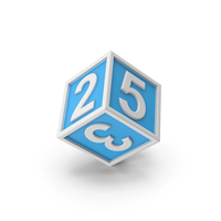Blue Number Cube PNG & PSD Images