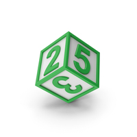 Green Number Cube PNG & PSD Images