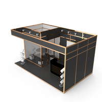 Black & Copper Exhibition Expo Stand PNG & PSD Images