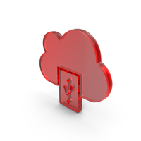Cloud Disk Drive Icon Glass PNG & PSD Images