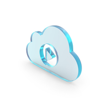 Cloud Music Play Button Icon Glass PNG & PSD Images