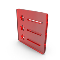 Glass Star List Menu Icon PNG & PSD Images