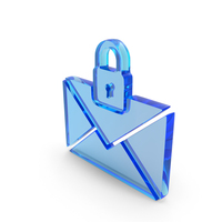 Lock Mail Icon Glass PNG & PSD Images