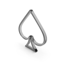 Out Line Ace Of Spades Icon Glass PNG & PSD Images