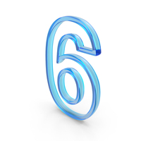 Glass Number Six Icon PNG & PSD Images