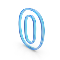 Glass Number Zero Outline Icon PNG & PSD Images