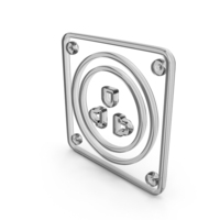 Glass Power Socket Outline Icon PNG & PSD Images