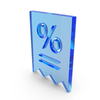 Glass Money Percentage Receipt Icon PNG & PSD Images