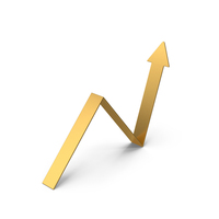 Gold Rising Arrow PNG & PSD Images