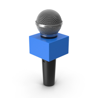 Blue News Microphone PNG & PSD Images
