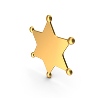 Sheriff Star Gold PNG & PSD Images