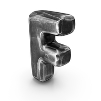 Iron Roman Alphabet F PNG & PSD Images