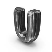 Iron Roman Alphabet U PNG & PSD Images