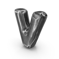 Iron Roman Alphabet V PNG & PSD Images