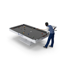 African American Playing Billiard PNG & PSD Images