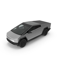 Futuristic Electric Truck Tesla 2024 Silver Lights On PNG & PSD Images
