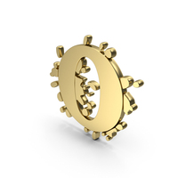 Fonts Splash 0 Gold PNG & PSD Images