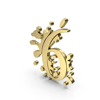 Fonts Splash 6 Gold PNG & PSD Images