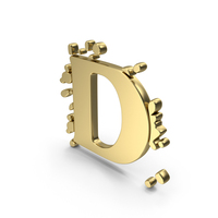 Fonts Splash D Gold PNG & PSD Images