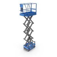 Warehouse Electric Scissor Platform Lift PNG & PSD Images