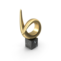 Gold & Black Modern Table Sculpture PNG & PSD Images