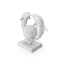 Sculpture Two Dolphins With Soccer Ball PNG & PSD Images