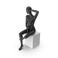 Seated Black Female Mannequin PNG & PSD Images