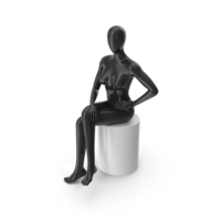 Seated Faceless Woman Mannequin PNG & PSD Images