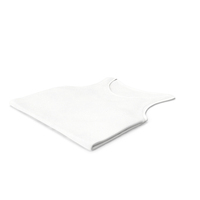Sleeveless Folded Female Blank White PNG & PSD Images