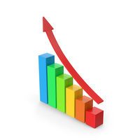 Colored Rising Graph PNG & PSD Images