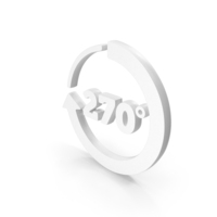 White 270 Degrees Icon PNG & PSD Images