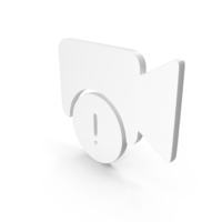 White Alert Video Camera Icon PNG & PSD Images