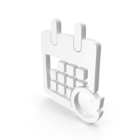 White Calendar Refresh Icon PNG & PSD Images