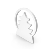 Christmas Tree With Globe Icon White PNG & PSD Images