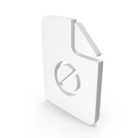 White Document Ban Icon PNG & PSD Images