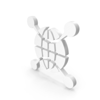 White Global Community Icon PNG & PSD Images