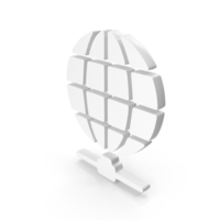 White Global Connection Icon PNG & PSD Images