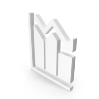 White Bar Chart Up And Down Icon PNG & PSD Images