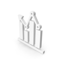 Bar Graph Chart Icon White PNG & PSD Images
